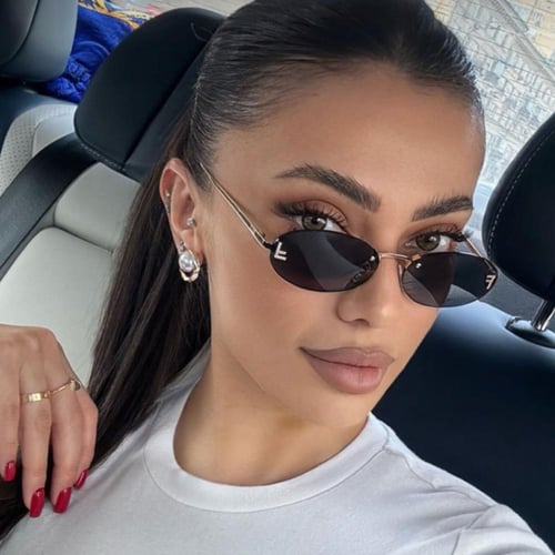 نظارة Fندي بدون إطار باللون الفضي (F)