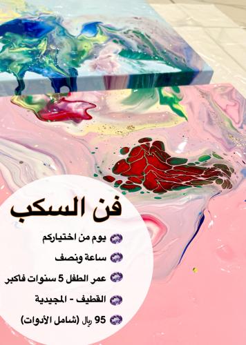 فن السكب على كانڤس