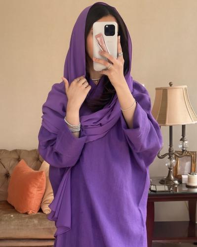 Purple #2 linen abaya