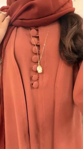 Orange washed crepe | Dress & Abaya العربية Englis...
