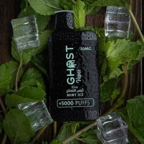 سحبه قوست فيب نعناع ايس 5000 موشة - Ghost Vapes MI...