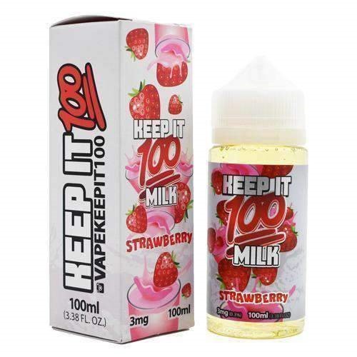 KEEP IT 100 MILK STRAWBERRY -100ML