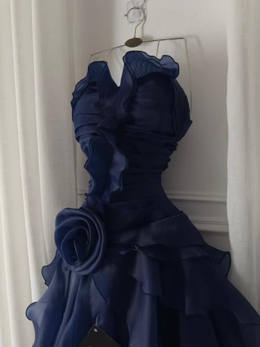 فستان كحلي سهره A8150