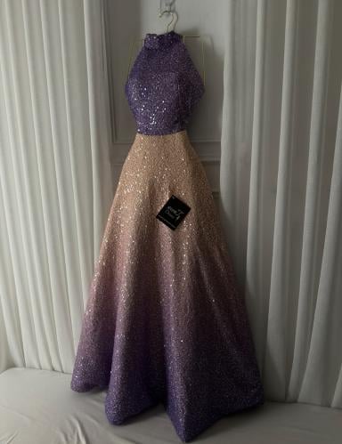 فستان شتوي مموج لونين