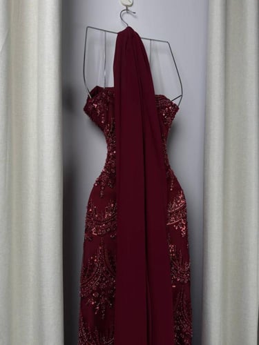 فستان سهره برغندي