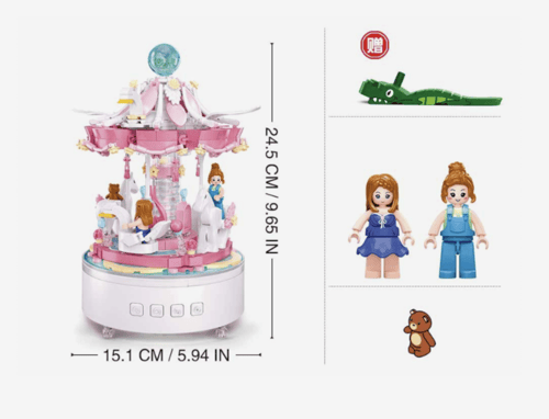 سلوبان صندوق موسيقى كاروسيل الحصان 566 قطعة.