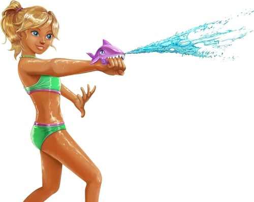 لعبة رشاش مياه على شكل سمكة قرش اكوا كريتشرز. (لون...