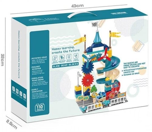 مجموعة تركيب مضمار السيارة ١١٠ قطعة.