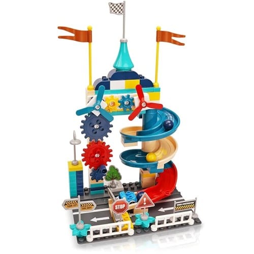 مجموعة تركيب مضمار السيارة ١١٠ قطعة.