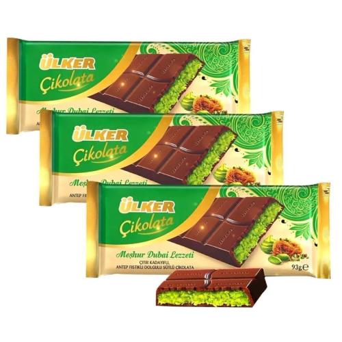 شوكولاته دبي الشهيره بستاشيو من اولكر 93g