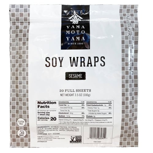 White soy paper with sesame for sushi 100 grams