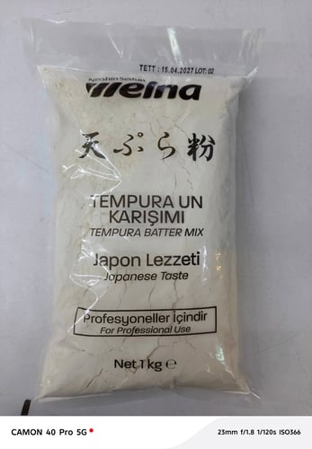 Tempura batter mixture, one kilogram