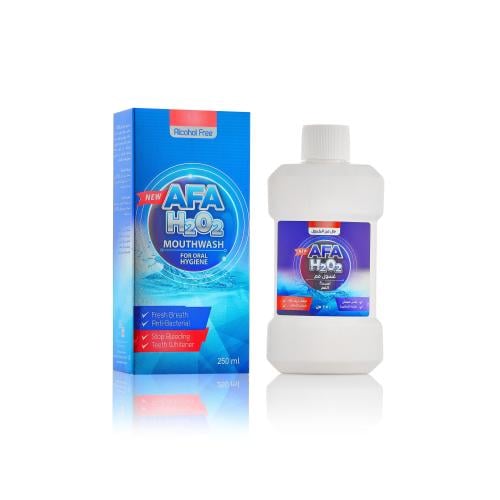 افى H2O2 – غسول فم منعش ومطهر بدون كحول