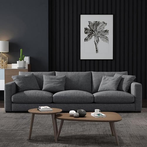 كنب ثلاثي لون أبيض