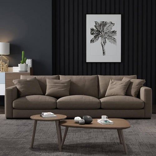 كنب ثلاثي لون أبيض