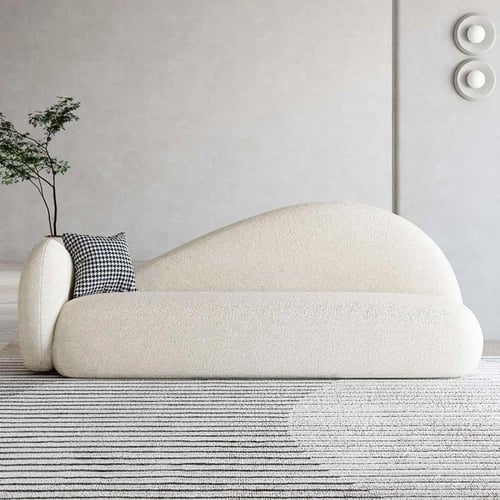 كنب ثلاثي بظهر مموج