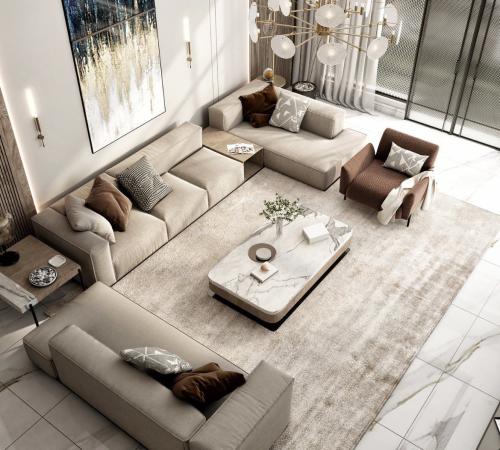 طقم كنب أمريكي متصل ومنفصل