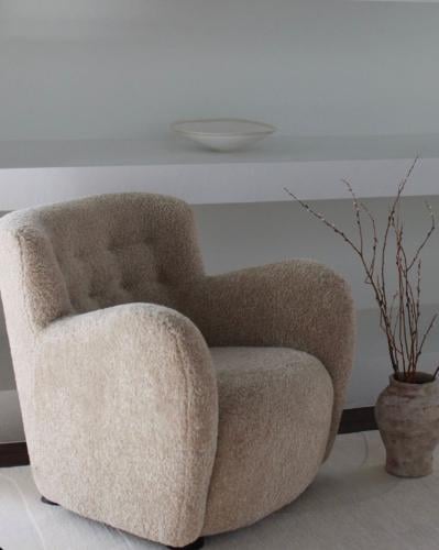 كرسي مفرد مودرن - قماش شيربا