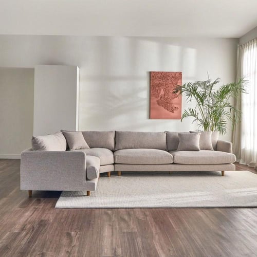 كنبة ركنية يسار بتصميم L