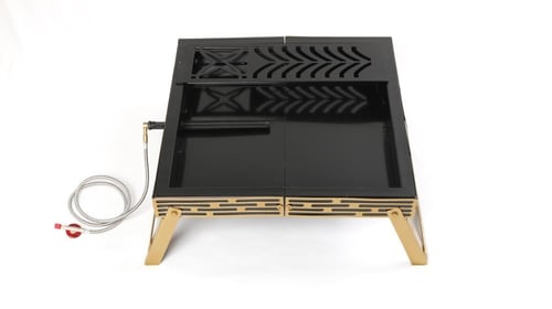 منقل نار صفط بأربعة ارجل المطور مع ديكور