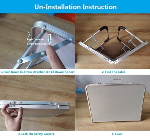 طاولة المنيوم قابلة للطي متعددة الاستخدامات