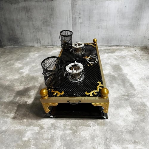 منقل ملكي مع 2 دفاية مقاس 120*60*32 سم