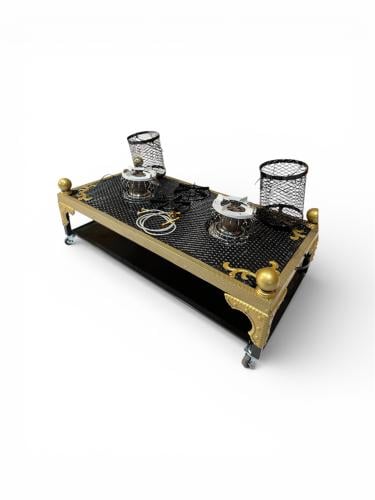 منقل ملكي مع 2 دفاية مقاس 120*60*32 سم