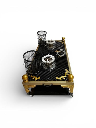 منقل ملكي مع 2 دفاية مقاس 120*60*32 سم