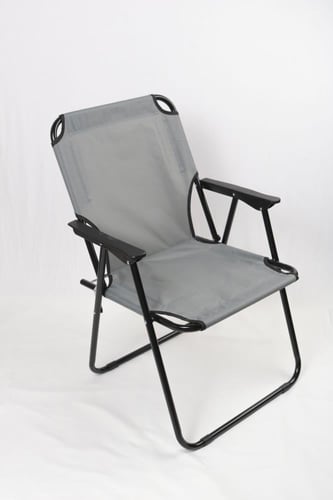 كرسي رحلات قابل للطي لون رمادي