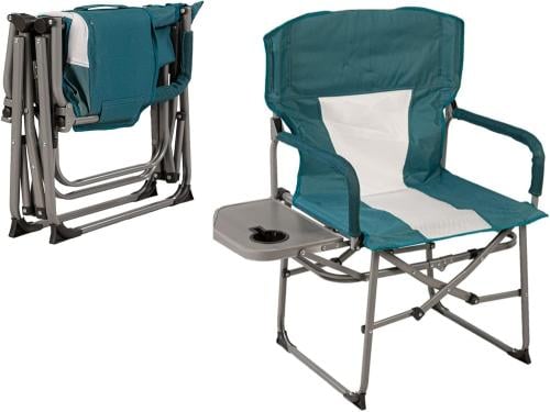 كرسي قابل للطي مع طاولة وحامل اكواب متعدد الالوان...