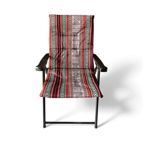 كرسي تراثي احمر قابل لطي 23422