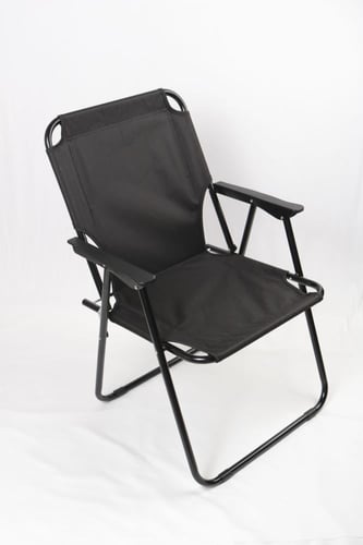 كرسي رحلات قابل للطي لون اسود