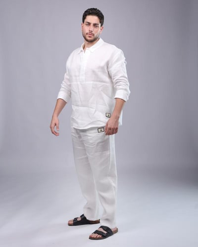 linen pants white