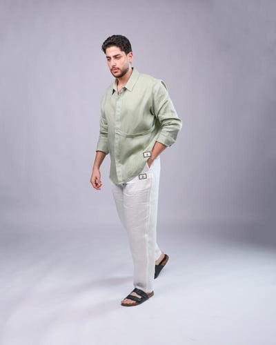 linen shirt light olive
