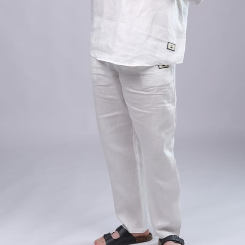 linen pants white