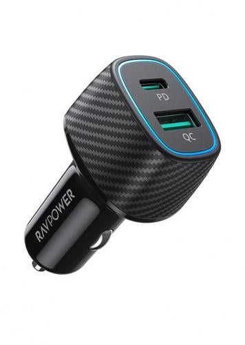 شاحن سيارة راف باور بتقنيه بي دي 60 وات ومنفذين US...