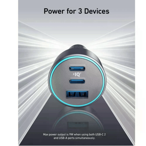 انكر - شاحن سيارة بقوة 67 واط بمنفذين تايب سي ومنف...