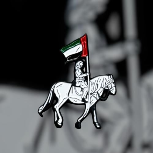 استيكر الخيل مع علم الامارات ( معدني )