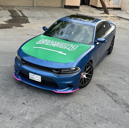 علم السعوديه لكبوت السياره