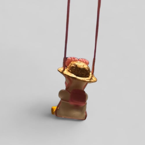 تعليقة سيارة البطه باللون الوردي