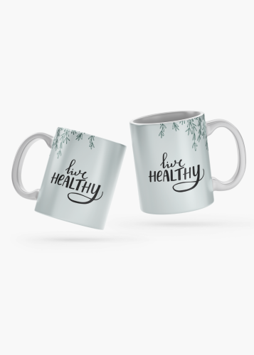 كوب بشعار (live healthy)