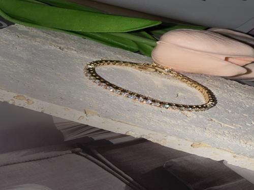 Gold tennis bracelet