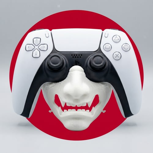 حامل يد تحكم PS5 "شبح يوتي" (Yotei Ghost)