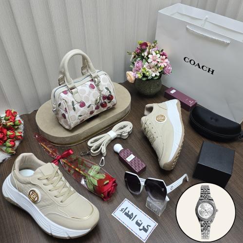 Coach cherry brand gift set made of high-quality leather