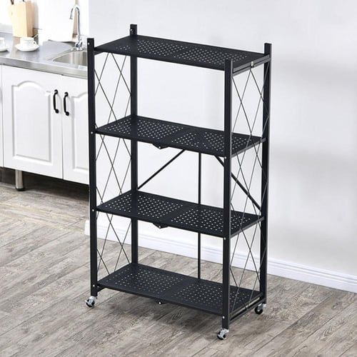 رف حديد اربعه دور اسود