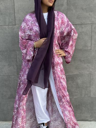 Purple bowal abaya