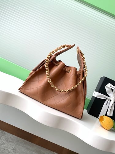 CHANEL Chanel 25 Small Handbag Grained Calfskin Go...