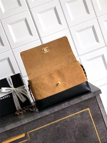 Chanel Large Flap Bag With Top Handle Suede Calfsk...
