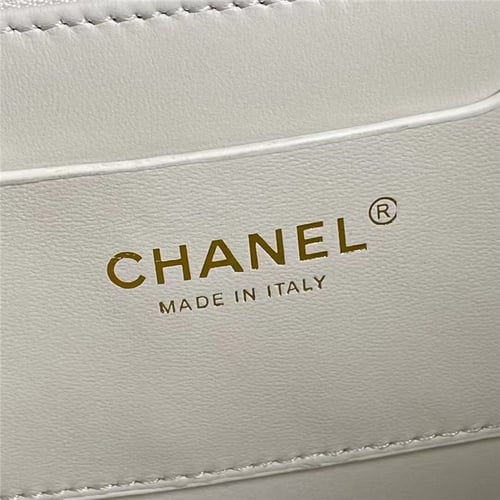 Chanel Small Shopping Bag Lambskin Gold Tone Metal