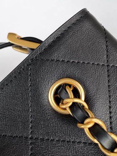 Chanel Shopping Bag Calfskin Gold Tone Metal